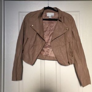 Tan leather jacket